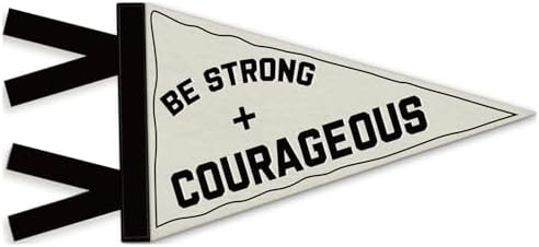 Boys Room Decor, Be Strong and Courageous Felt Banners Flags by Unknown
