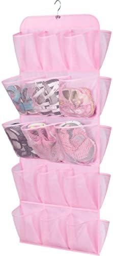 MISSLO 30 Large Pockets Dual Sided Hanging Shoe Organizer by MISSLO
