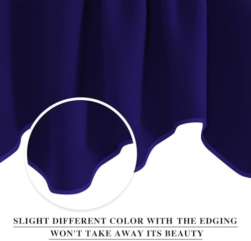 NICETOWN Navy Blue Blackout Valance Curtains - Image 4