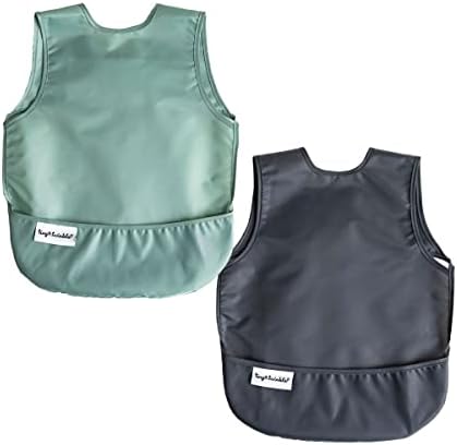 Tiny Twinkle Mess Proof Baby Bibs | 2 Pack Waterproof Toddler Bib by TinyTwinkle
