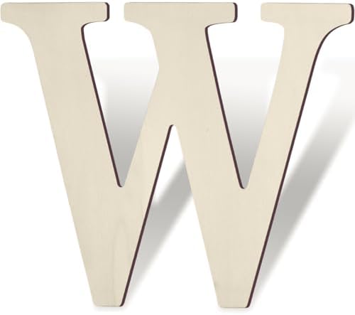 Wooden Letters 8 Inch Large Paintable Wood Letter W by Unknown