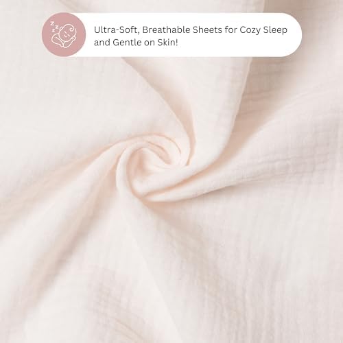 Muslin Bassinet Sheets for Dream On Me, Baby Delight Snuggle Nest, Primo - Image 5