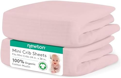 Newton Baby Fitted Mini Crib Sheet 2-Pack, Organic Muslin by newton