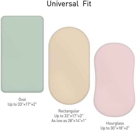 Muslin Bassinet Sheets 2 Pack, Universal Cotton Fitted Baby Mattress Sheet - Image 4