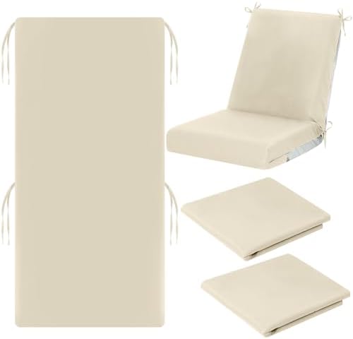 Tudomro 2 Pcs Outdoor High Back Chair Cushion Covers Waterproof Patio by Tudomro