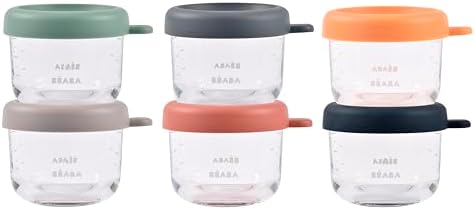 BEABA 6 Pack Glass Baby Food Jars by BEABAUSA