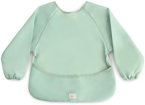mushie Long Sleeve Baby Bib | Water Resistant Adjustable Fit - Image 4