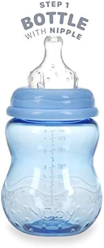 Nuby 3 in 1 Baby Bottle to Training Sippy Cup - 8 oz - Spill-Proof Toddler - Image 4