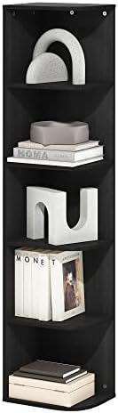 Furinno PASIR Book Shelf, 5-Tier Corner Bookshelf by Furinno-FitsYourSpaceFitsYourBudget