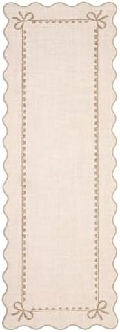 GarveeHome Scalloped Hallway Runner Rug 2.5x10 Non Slip Bedroom Rugs - Image 4