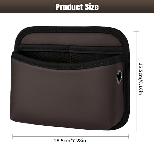 JEYODA Car Seat Side Storage Pocket, Small Organizer, PU Leather - Image 2