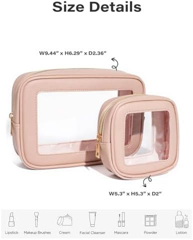 Clear Makeup Bag Set for Women, Waterproof Travel Clear Makeup Bag Small - Image 5