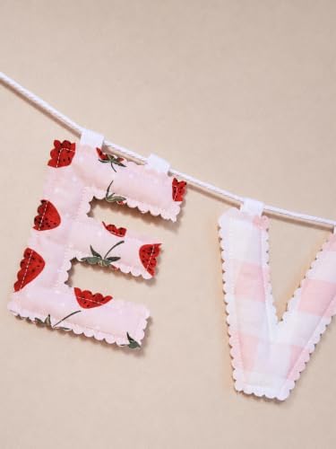 Custom Fabric Name Banner, Nursery Name Garland, Baby Wall Decor - Image 3