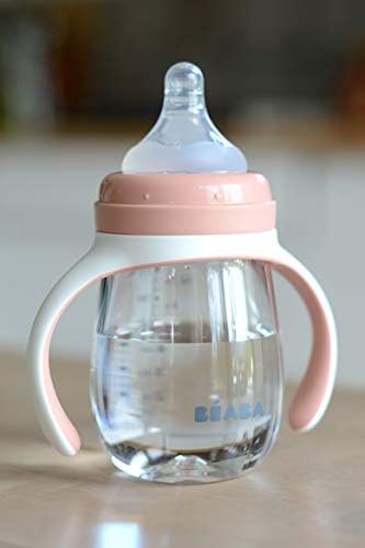 BEABA 2-in-1 Baby Bottle to Transition Sippy Cup, No Spill Sippy Cup, Includes - Image 5