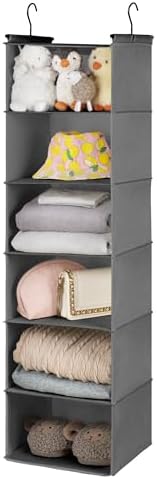 GRANNY SAYS 6 Shelf Hanging Closet Organizers and Storage, Collapsible Closet by GRANNYSAYS