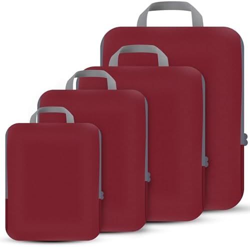 PANDA JOYS 4 Set Compression Packing Cubes Travel by PANDA+JOYS