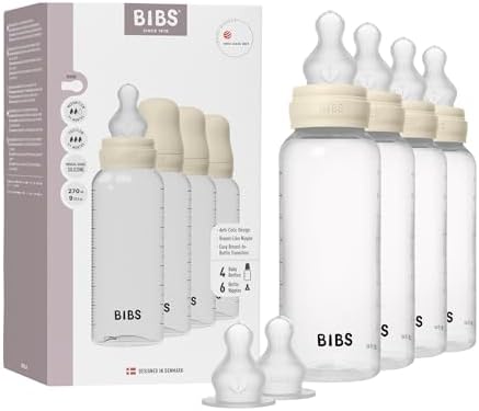 BIBS Plastic Baby Bottle, 270 ml, Silicone Nipple by BIBS