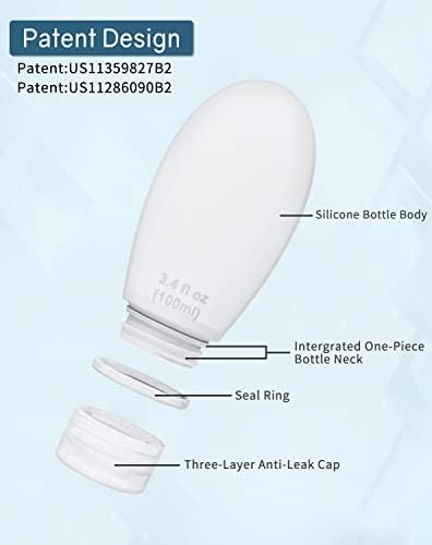 Silicone Travel Bottles for Toiletries TSA Approved Travel Size Containers Set - Image 2