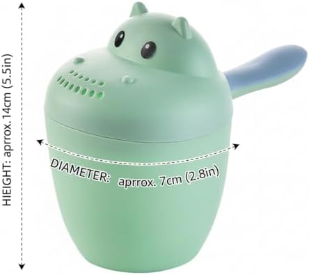 Baby Bath Rinse Cup, Fun Hippo Design, Safe PP - Image 3