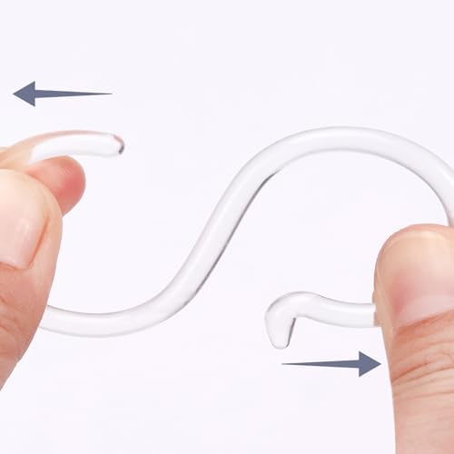 POVETIRE 30 Pack 2.5 Inch Transparent S Hook - Image 4