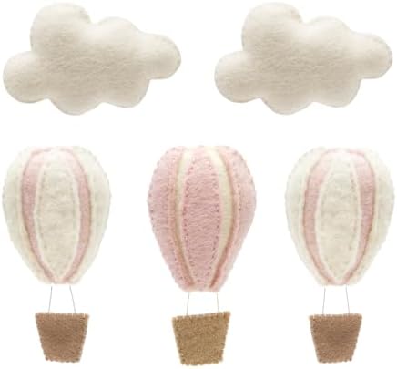 GLACIART ONE Hot Air Balloon & Cloud Decoration | Hanging Wall Decor, Bedroom by GlaciartOne