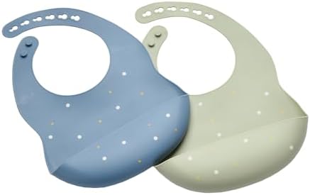 SILI FACTORY Silicone Baby Bibs 2 Sets, Adjustable Waterproof Baby Bibs - Image 7