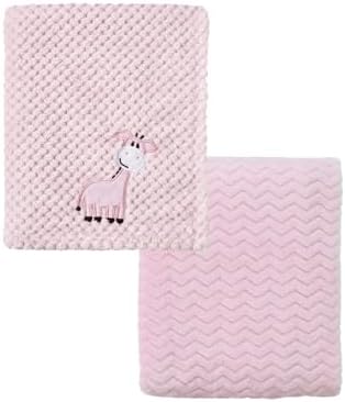 CREVENT 2Pcs 30''X40'' Cute Cozy Fluffy Warm Baby Blankets by CREVENT