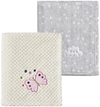 CREVENT 2Pcs 30''X40'' Cute Cozy Fluffy Warm Baby Blankets by CREVENT