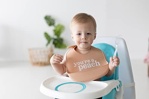 Pearhead Woodland Muslin Baby Bib Set, Soft Cotton Drool Bibs - Image 2