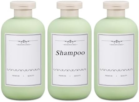 6.8oz Travel Bottles for Toiletries, Empty Plastic Squeeze Bottles by UMETASS
