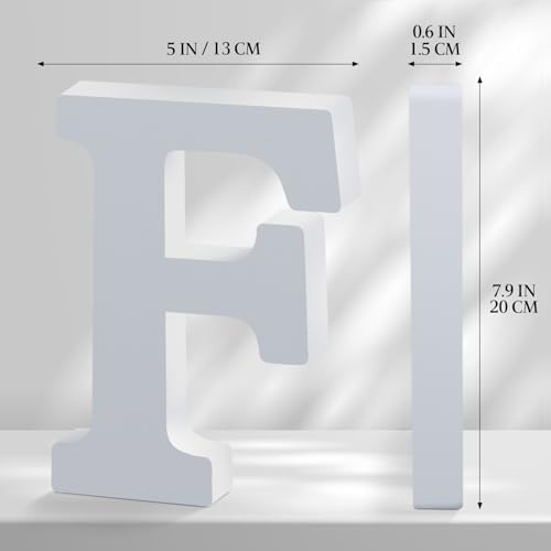 White Wooden Letters 8 Inch for Wall Decor, Large Unfinished Wood Letters for - Image 2