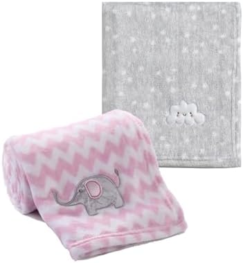CREVENT 2Pcs 30''X40'' Cute Cozy Fluffy Warm Baby Blankets by CREVENT