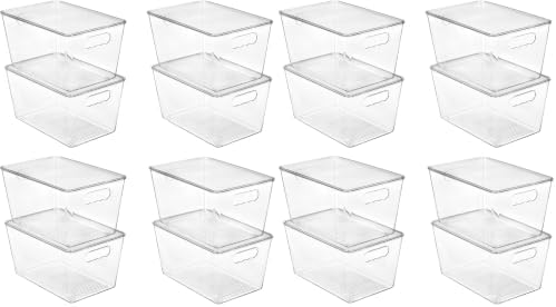 Vtopmart 16 Pack Clear Stackable Storage Bins by Vtopmart