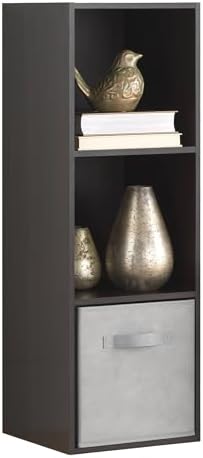 Whitmor 3 Cube Bookcase, 3 Tier Stackable MDF Bookself, Open Storage Display by Whitmor