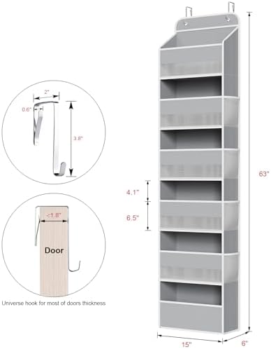 Univivi Fabric Over Door Hanging Organizer - Image 3
