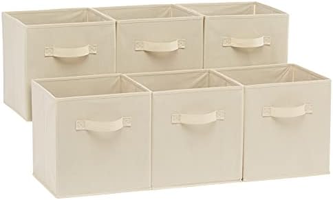 Amazon Basics Collapsible Fabric Storage Cubes Organizer by AmazonBasics