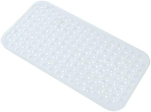 Anti-Slip Bathtub Shower Mat 28×15 Inch Clear White by ERASILKEN-X
