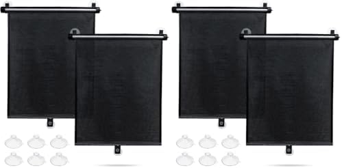 Sfee Car Window Shade for Side Windows, 4 Pack Sun Shade Retractable for Car by Sfee