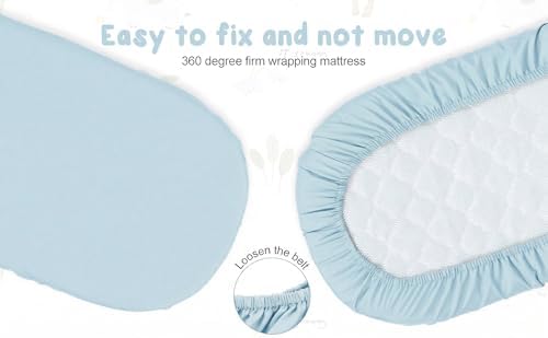 4 Pack Bassinet Sheets, Compatible - Image 3