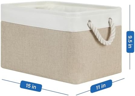 Temary Fabric Storage Baskets 4Pack Storage Bins Decorative Basket - Image 2