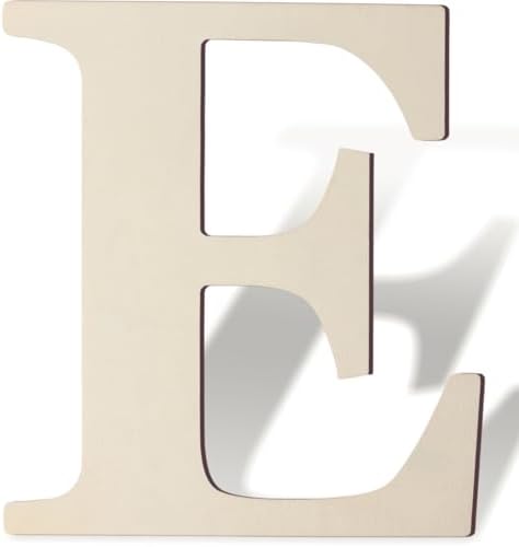 Wooden Letters 8 Inch Large Paintable Wood Letter E by Unknown