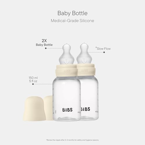 BIBS Plastic Baby Bottle, 150 ml, Silicone Nipple - Image 2