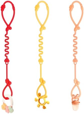 Silicone Toy Straps for Baby, Toy Safety Straps for Stroller High Chair by Yunaeduo