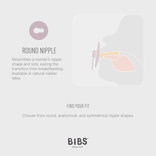 BIBS Colour Pacifier, 0-6 Months, Round Nipple, Baby Blue - Image 4