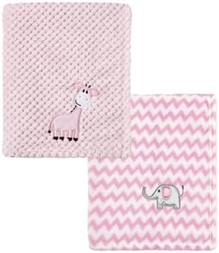 CREVENT 2Pcs 30''X40'' Cute Cozy Fluffy Warm Baby Blankets by CREVENT