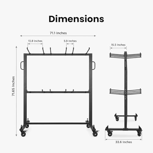Double Layer Folding Chair Storage Rack - Image 2