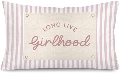 Long Live Girlhood 12x20 Pillow Cover by Unknown