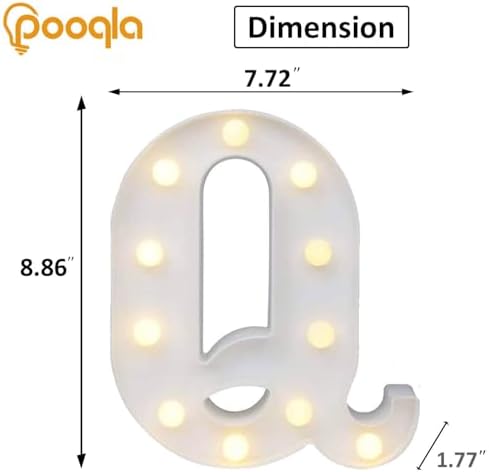 Pooqla LED Marquee Letter Lights Sign, Light Up Alphabet Letter - Image 4