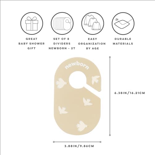 3 Sprouts Baby Closet Dividers, Newborn to 2T, 8 Piece Set - Image 3