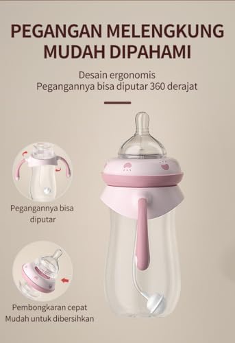 Oberni Baby Bottles, Weighted Straw Toddler Milk Bottles - Image 4